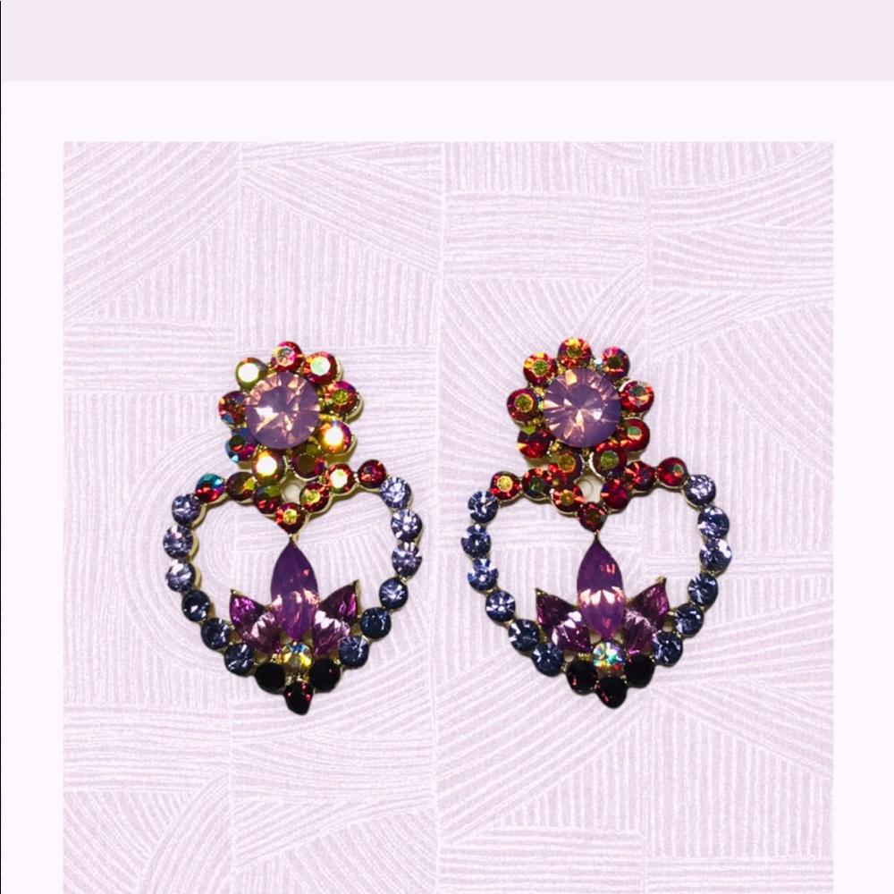 ❤️ heart earrings crystal